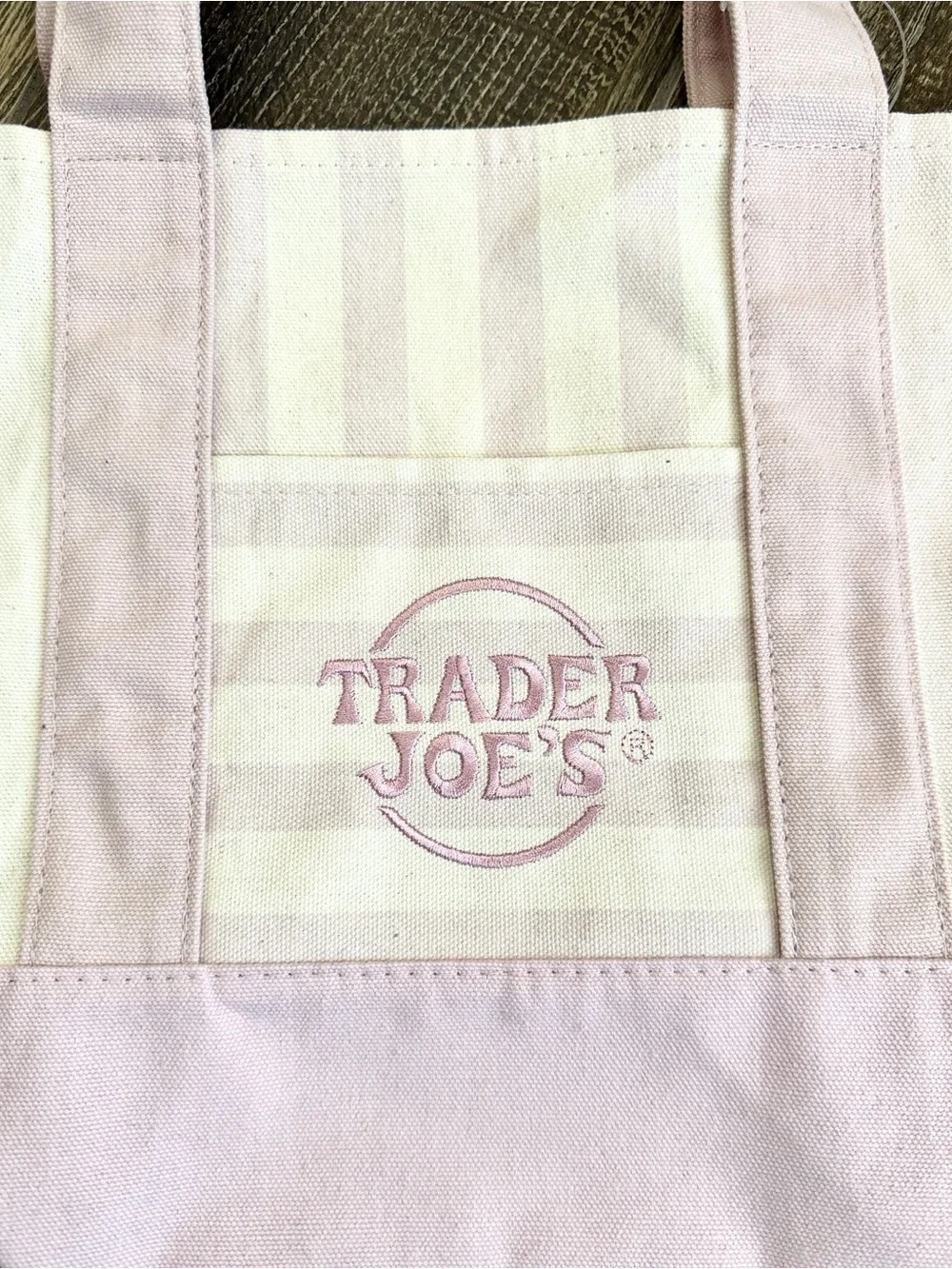 Trader Joe’s Limited Edition Pale Pink Mini Stripe Tote—Summer 2026 Collector